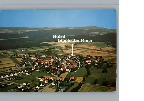 Hummersen Luftaufnahme Hotel Lippische Rose / Luegde /Lippe LKR