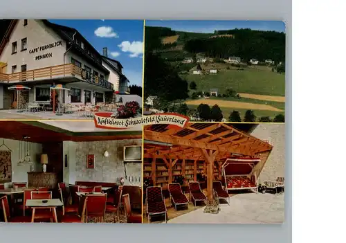 Schwalefeld Cafe Pension Fernblick / Willingen (Upland) /Waldeck-Frankenberg LKR