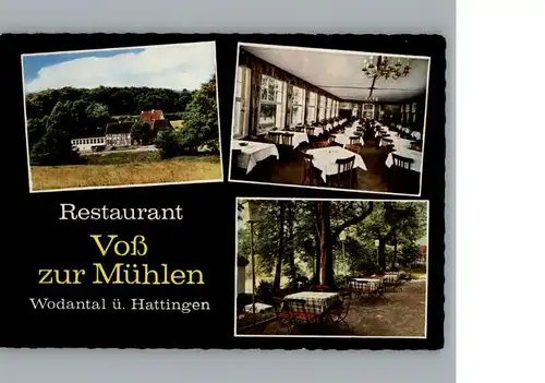Hattingen Ruhr Restaurant Voss zur Muehlen / Hattingen /Ennepe-Ruhr-Kreis LKR