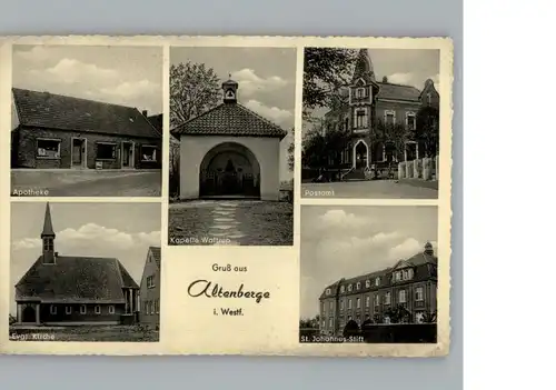 Altenberge Westfalen Postamt, St. Johannes-Stift, Apotheke, ... / Altenberge /Steinfurt LKR