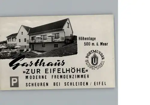 Scheuren Eifel Gasthaus Zur Eifelhoehe / Schleiden /Euskirchen LKR