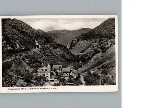 Boppard Rhein Muehlbachtal mit Hunsrueckbahn / Boppard /Rhein-Hunsrueck-Kreis LKR