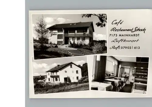 Mainhardt Cafe, Restaurant Schoch / Mainhardt /Schwaebisch Hall LKR