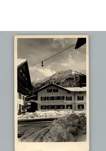 Oberau Loisach Winter-Karte / Oberau /Garmisch-Partenkirchen LKR
