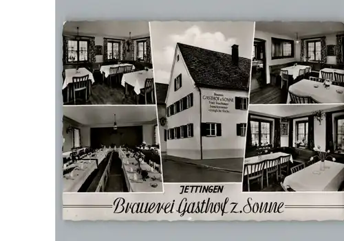 Jettingen-Scheppach Brauerei - Gasthof Zur Sonne / Jettingen-Scheppach /Guenzburg LKR