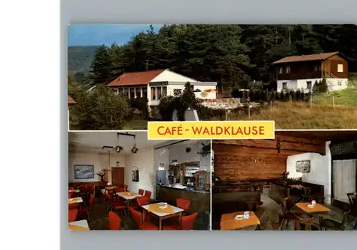 Schwabthal Cafe Restaurant Waldklause / Bad Staffelstein /Lichtenfels LKR