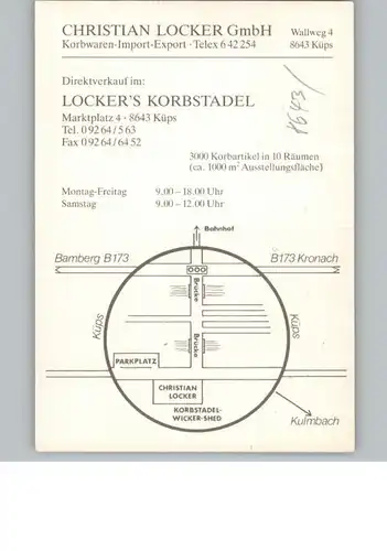 Kueps Christian Locker GmbH Korbwaren / Kueps /Kronach LKR