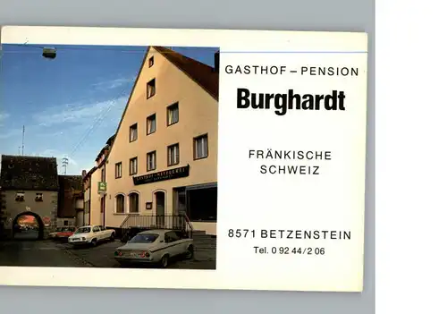 Betzenstein Gasthof Pension Burghardt / Betzenstein /Bayreuth LKR