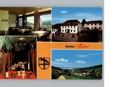 Speicherz Werbe-Karte Gasthof zum Biber / Motten /Bad Kissingen LKR