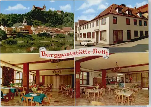 Rothenfels Unterfranken Werbe-Karte Gaststaette Roth / Rothenfels /Main-Spessart LKR