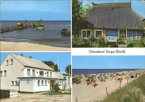 Zingst Ostseebad Fischerstrand Rohrdachkarte FDGB Erholungsheim / Zingst Darss /Nordvorpommern LKR