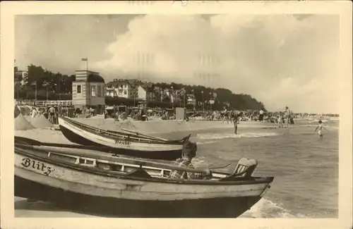 Bansin Strand Boote Blitz Hecht  Kat. Heringsdorf