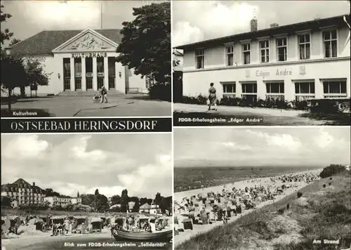 Heringsdorf Ostseebad Kulturhaus FDGB Erholungsheim Edgar Andre
Solidaritaet Kat. Heringsdorf