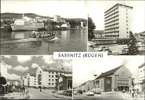 Sassnitz Hafen Schiffe Ruegen Hotel Wilhelm Pieck Ring 
Stubnitz Lichtspiele Kat. Sassnitz