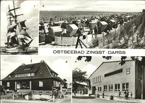 Zingst Ostseebad Darss Segelschulschiff Wilhelm Pieck Kurhaus FDGB Erholungsheim Nordlicht / Zingst Darss /Nordvorpommern LKR