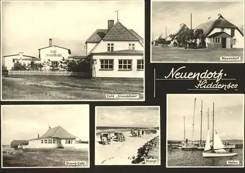 Neuendorf Hiddensee Cafe Stranddistel Strand Cafe Segelboot Kat. Insel Hiddensee