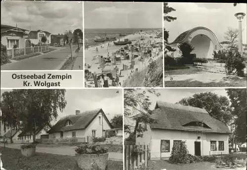 Zempin Wolgast Musikpavillon Dorfstrasse Fischerhaus Peenestrasse Kat. Zempin