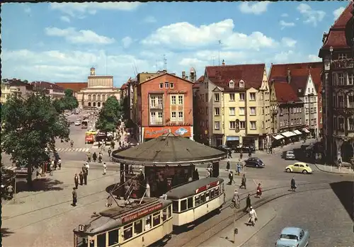 Augsburg Koenigsplatz Strassenbahn Kat. Augsburg