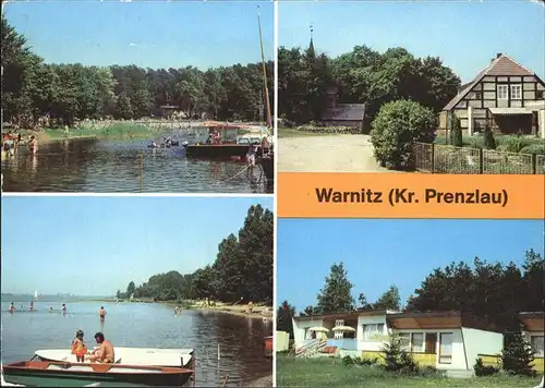 Warnitz Freibad Dorfplatz Bungalowsiedlung Quast Kat. Oberuckersee