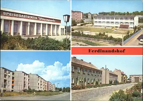 Ferdinandshof Strasse des Friedens Kindergarten Freundschaft HOG Wiesenperle Kat. Ferdinandshof Vorpommern