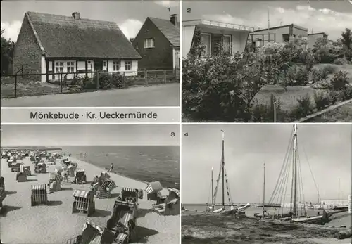 Moenkebude Altes Fischerhaus Bungalowsiedlung Hafen Kat. Moenkebude