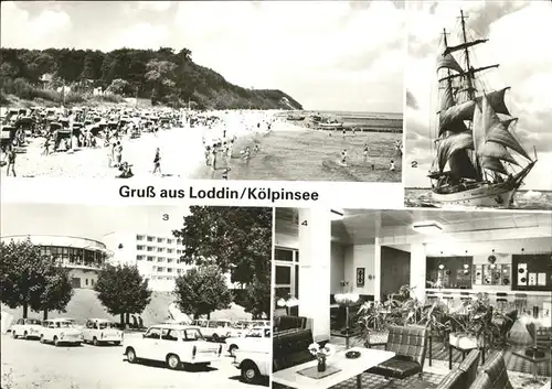 Loddin Koelpinsee Strand Segelschulschiff Wilhelm Pieck Koelpinshoeh Kat. Loddin