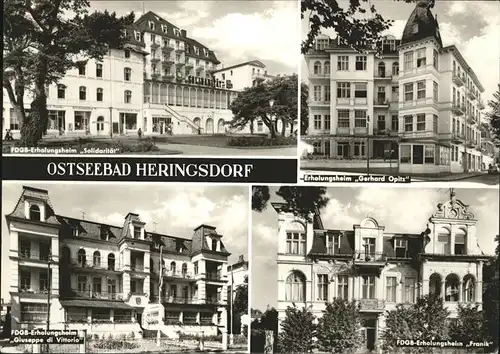 Heringsdorf Ostseebad FDGB Erholungsheim Gerhard Opitz FDGB-Erholungsheim Solidaritaet FDGB-Erholungsheim Franik