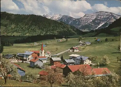 Steibis Gesamtansicht Hochgrat Rindalphorn Kat. Oberstaufen