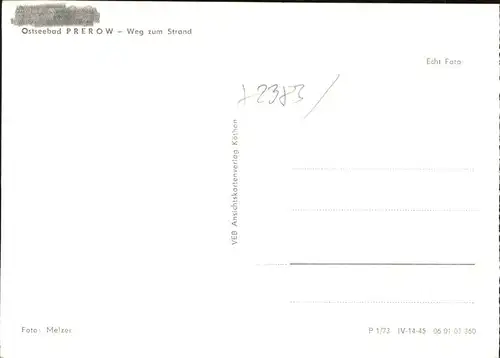 Prerow Ostseebad Weg zum Strand / Darss /Nordvorpommern LKR