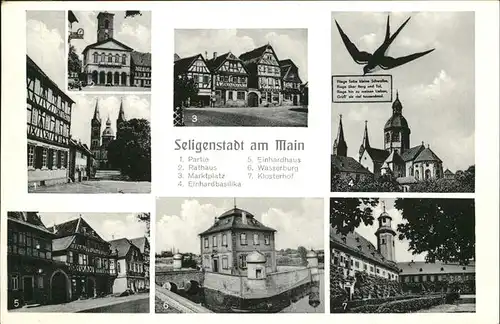 Seligenstadt Hessen Einhardhaus Wasserburg Klosterhof Kat. Seligenstadt