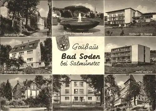 Bad Soden-Salmuenster Kurheim Stolzenthal Hotel Regina Schweizerhaus Kat. Bad Soden-Salmuenster