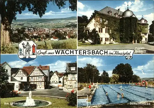 Waechtersbach Untertor Schwimmbad Fuerstliches Schloss Kat. Waechtersbach