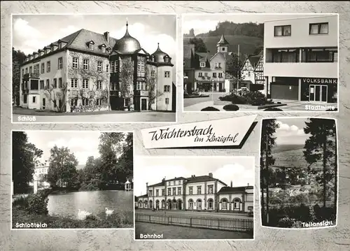 Waechtersbach Bahnhof Schlossteich Schloss Kat. Waechtersbach