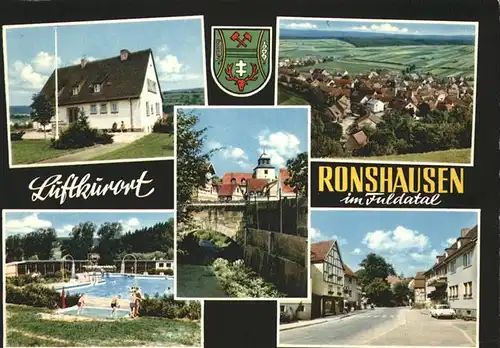 Ronshausen Fuldatal Wappen Luftkurort Freibad Kat. Ronshausen
