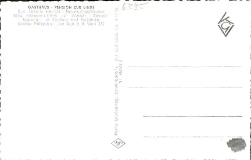Neuweilnau Gasthaus Pension Zur Linde Kat. Weilrod