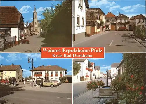 Erpolzheim Ludwigshafen Brunnen Weinfass Kat. Erpolzheim