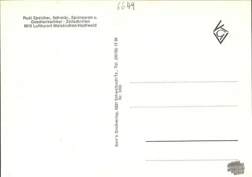 Weiskirchen Saar Luftkurort Kat. Weiskirchen Saar