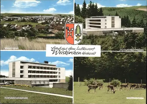 Weiskirchen Saar Wildfreigehege Hochwaldsanatorium Stadtwappen Kat. Weiskirchen Saar