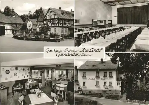 Gemuenden Taunus Gasthaus Zur Linde Kat. Weilrod
