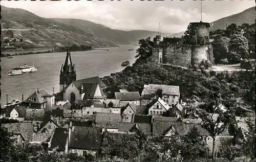 Niederheimbach Bingen Burg Schiffe Kat. Niederheimbach