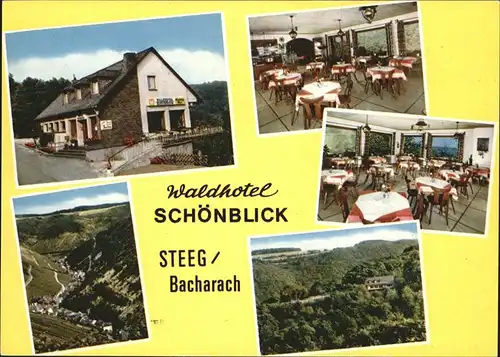 Steeg Bacharach Waldhotel Schoenblick Kat. Bacharach