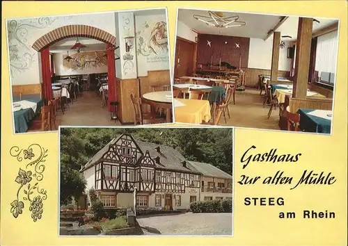 Steeg Bacharach Gasthaus Alte Muehle Kat. Bacharach