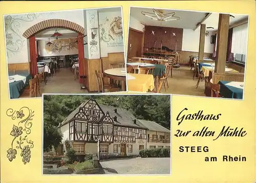 Steeg Bacharach Gasthaus Alte Muehle Kat. Bacharach