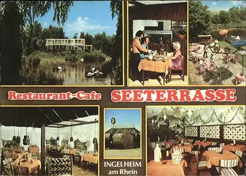 Ingelheim Rhein Restaurant Cafe Seeterrasse Kat. Ingelheim am Rhein
