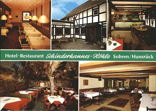 Sohren Hotel Schinderhannes Hoehle Kat. Sohren