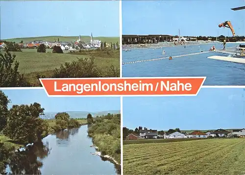 Langenlonsheim Schwimmbad Bachpartie Kat. Langenlonsheim