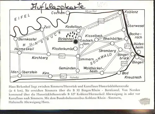 Birkenhof Aufklappkarte Haus Birkenhof Kat. Wirsberg