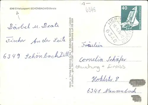Schoenbach Dillkreis  Kat. Herborn