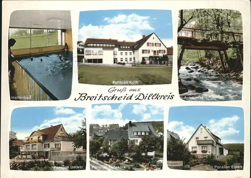 Breitscheid Hunsrueck Hallenbad Pension Becker Pension Kolb Aubachtal Kat. Breitscheid