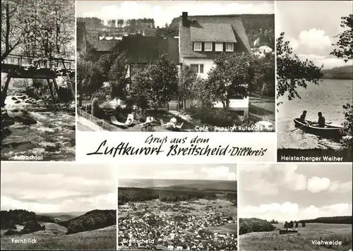 Breitscheid Hessen Aubachtal Pension Rutekoik Heisterberger Weiher Kat. Breitscheid